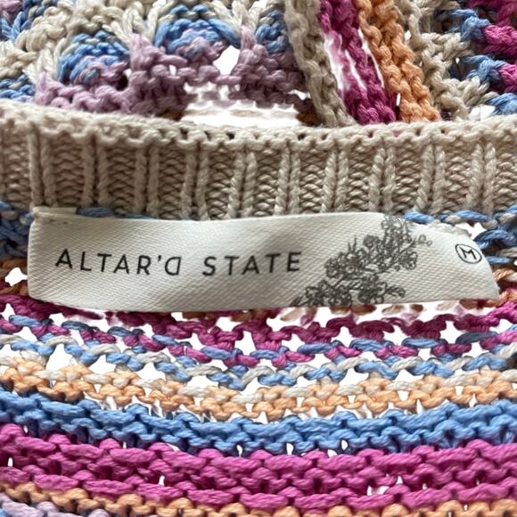 Alter’d State Women’s Women’s Crochet Cropped Tank Top Size Medium - Picture 4 of 9